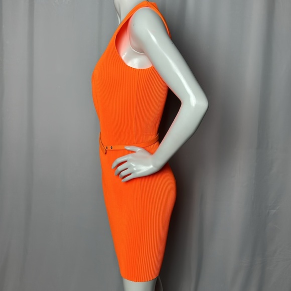 Stella McCartney Ribbed Sheath Dress with Belt Sz 38 - Picture 2 of 8